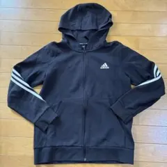 adidas フルジップパーカー 160cm 黒