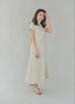 アニュアンス リネンボックスミニワンピース BEIGE Sサイズ - メルカリ