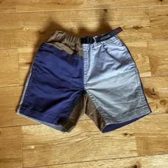 デニムダンガリー　グラミチ　マルチカラー ハーフパンツ ゴムウエスト　90