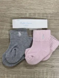 Ralph Lauren ベビー靴下セット グレー ピンク