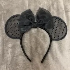 ディズニー　ミニーカチューシャ　黒レース