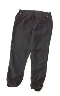 黒 カジュアルパンツ ウエストゴム