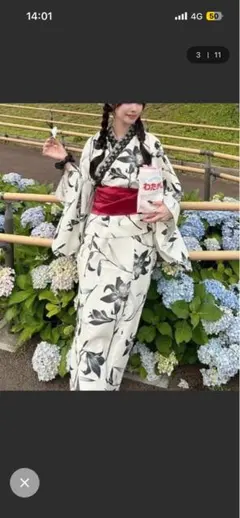 藍色♪百花繚乱 百合に涼風☆上質変わり織り大人 浴衣☆高級 浴衣 3点
