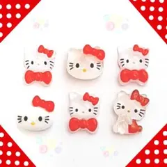 キティ　キティちゃん　（赤）　ネイルパーツ　ネイル　3D
