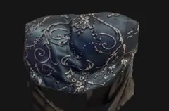 刺繍入りダークブルーパーティードレス