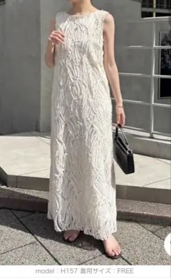 COLLAGE GALLARDAGALANTE バテンレースワンピース　ホワイト