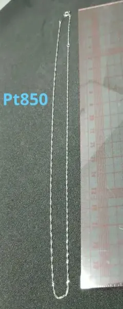 プラチナ pt850刻印あり スクリューネックレス 約40cm カニカン留め具 