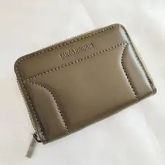 TAKEO KIKUCHI　ミニ財布　オリーブ色　牛革