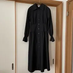 H&M ブラック シャツワンピース 長袖 Aライン