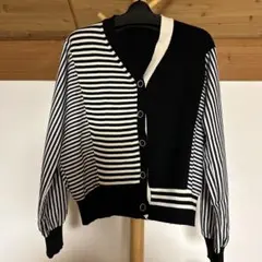 新品　レナウン　oggi club カーディガン 袖リブ　異素材　軽量　タグ付き