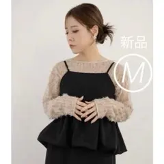 お値下げ！しまむらyumiシャギーフレアT淡茶M