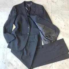 【極美品】LES MUES セットアップビジネススーツ シャドーストライプ A5