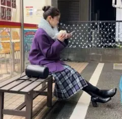 SHIPS スカート 「手洗い可能」ウール チェック タイト スカート