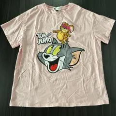 トムとジェリー Tシャツ ピンクLサイズ新品未使用のサムネイル