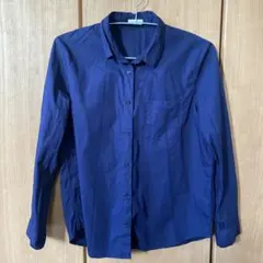 ネイビー 長袖シャツ XLサイズ