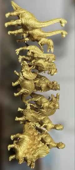 ゴールド 恐竜 フィギュア17体セット（全10種）