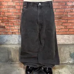 00s USA古着 リーバイス 550 ブラックデニムパンツ ワイド baggy