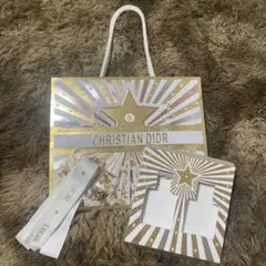 CHRISTIAN DIOR ショップ袋 ホワイト ゴールド