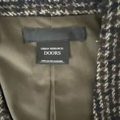 URBAN RESEARCH DOORS チェック柄ロングコート