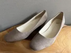 最終セール‼︎フォーマル　ベージュパンプス 低ヒール24.5