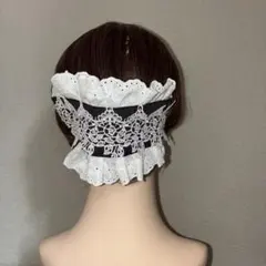 フリル付きレースボンネ