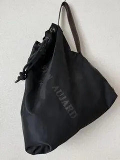 黒 ナイロン ドローストリング ショルダーバッグ