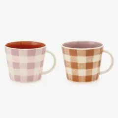 【2つセット/定価3,520円】AfternoonTea チェック マグカップ