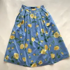 Te chichi CLASSIC 花柄フレアスカート ブルー Sのサムネイル