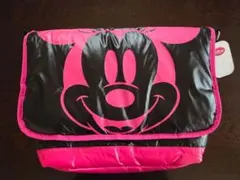 ミッキーメッセンジャーバッグ ピンク 黒