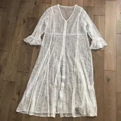 値下げ　ROSEBUD◯レースガウン　ロングシャツ