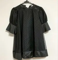 24SS　SONO　クリーミードットブラウス　ブラック