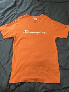 Champion Tシャツ Lサイズ ビッグロゴ コルクオレンジ 半袖