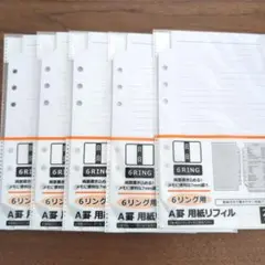 【新品】6リング用 A罫用紙リフィル 20枚入り 5セット