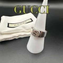 極美品✨　GUCCI　リング　指輪　インターロッキング　ロゴ　刻印　028