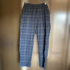 UNIQLO ネイビー系チェック Mサイズ イージーパンツ