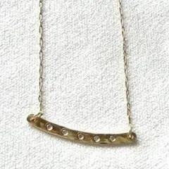 【美品】hum K18 ネックレス 刻印あり 保存袋付きのサムネイル