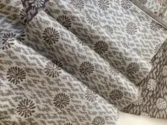 さ*ら様 タイムセール中★茶系に花柄の開き名古屋帯 単衣 O71