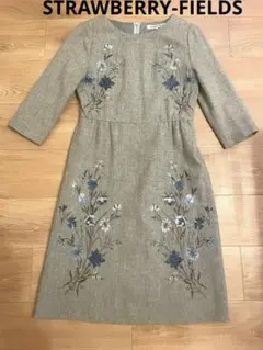 ストロベリーフィールズ　花柄　刺繍　ワンピース