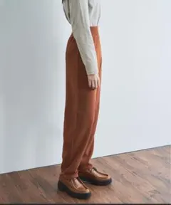 ZOZOマルチサイズ XS/S ニットパンツ オレンジ ブラウン