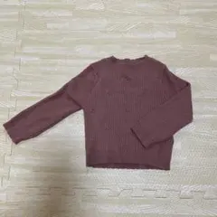 petit main 長袖　ニット　くすみピンク