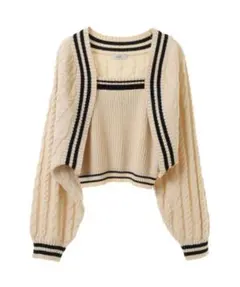 earth music&ecology チルデンキャミソール+ニットボレロセット