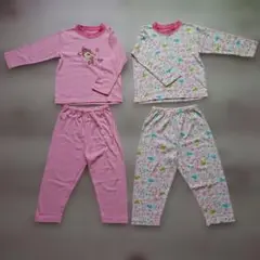 パジャマ100【2枚組】女の子 子供服 春 長袖パジャマ