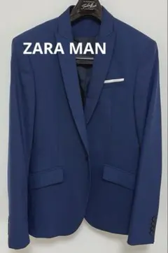 【新品未使用】ZARAネイビー ビジネスジャケット シングルブレスト