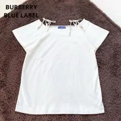 極美品✨バーバリーブルーレーベル 肩ひも リボン 半袖Tシャツ カットソー