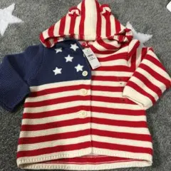 値下げ baby GAP くま耳フード　ニットアウター　80