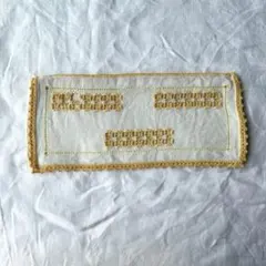 フランスアンティーク　手刺繍　リネンポーチ　ヴィンテージ