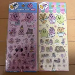 おぱんちゅうさぎ　着衣グマ　脱帽カッパ　5sizeステッカーシール　2枚セット