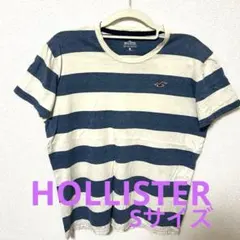 HOLLISTER 青白ストライプ Tシャツ S