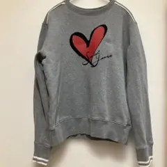 SWEET YEARS グレー ハートプリント トレーナー　L ユニセックス