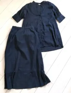 美品　SM2 blue　セットアップ　サマンサモスモス